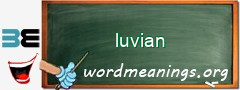 WordMeaning blackboard for luvian